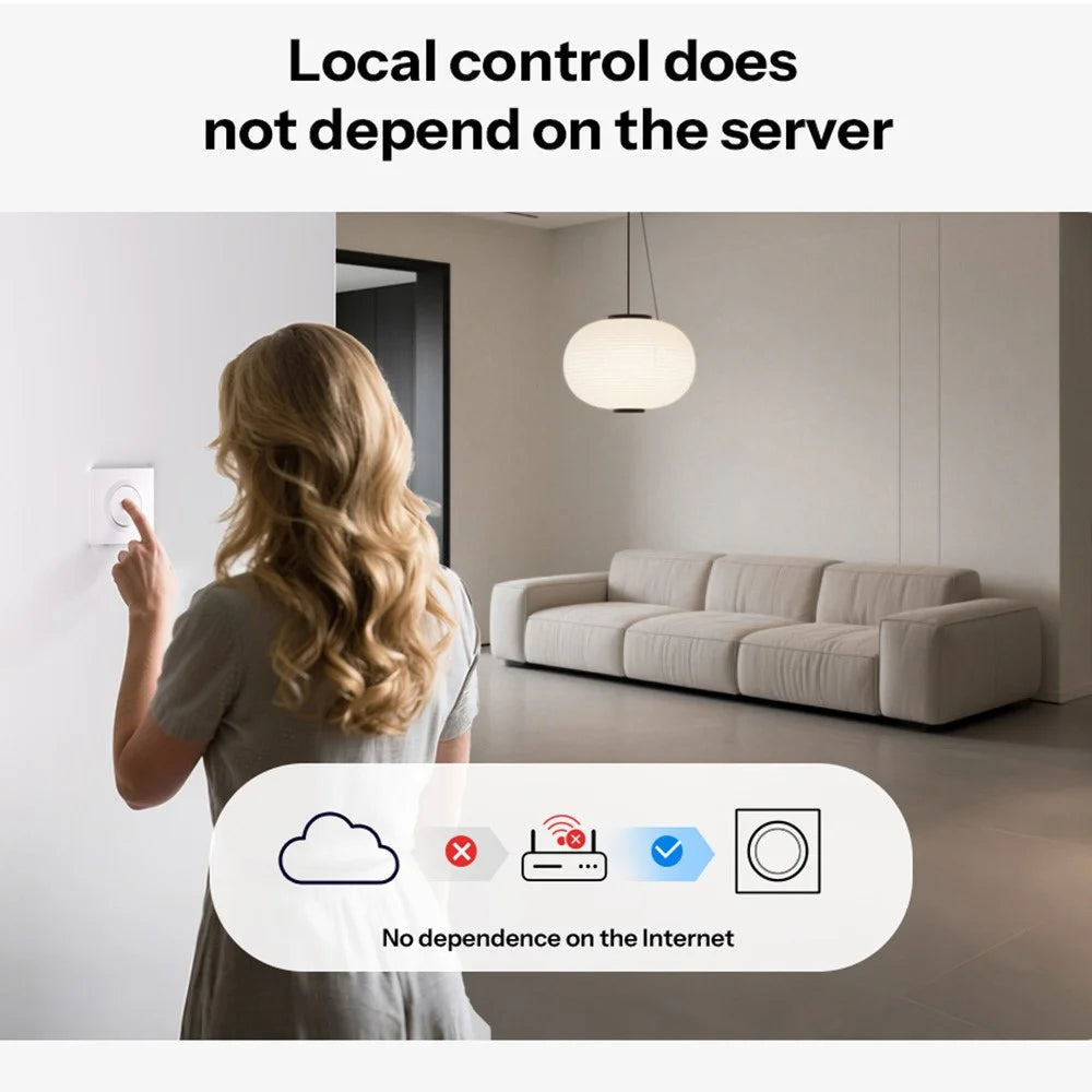 SONOFF MINIR4M-E Matter WiFi 1-Gang Wall Smart Light Switch Voice Control Works with Apple Home / Amazon Alexa / Google Home - 7