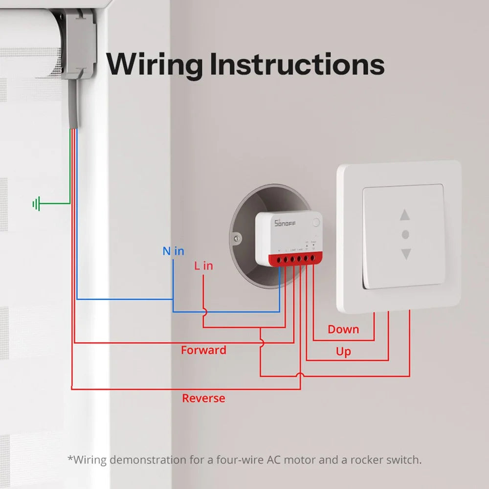 SONOFF MINI-ZBRBS Zigbee Smart Roller Shutter Switch Precise Percentage Control Curtain Motor Controller - 7