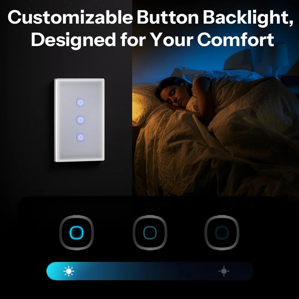 SONOFF T6-2C-120M 2-Gang Smart Touch Wall Switch Matter Detach Relay Apple Ecosystem Compatible - 6