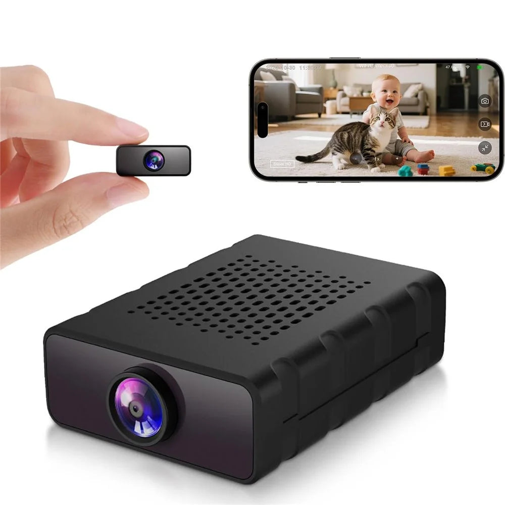 L28 WiFi Mini Camera Intelligent Motion Detection Remote Recorder Support 180-Degree Wide Angle HD Night Vision - Black - 1