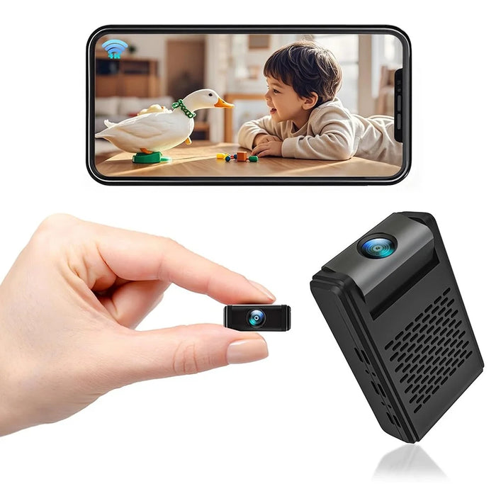 L31 180-Degree Rotating Mini Camera Ultra HD Smart Recorder with Motion Detection Alarm Push Notifications - Black - 1