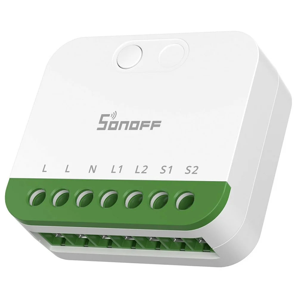 SONOFF MINI-2GS 2-Gang Smart Switch WiFi Matter-Compatible with Dual Load Control  /  Voice Assistant for Home Automation - White - 1