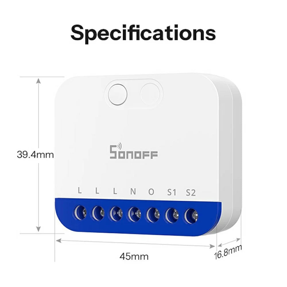 SONOFF MINI-DIM Matter Over WiFi Dimmer Switch Smart Lighting Module for LED / Incandescent / Halogen Lamps - White - 7