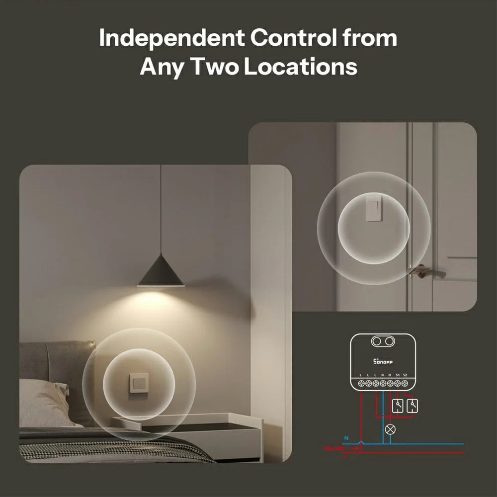 SONOFF MINI-ZBDIM Zigbee Smart Dimmer Switch Module Wireless Lighting Control for LED  /  Incandescent  /  Halogen Light - White - 4