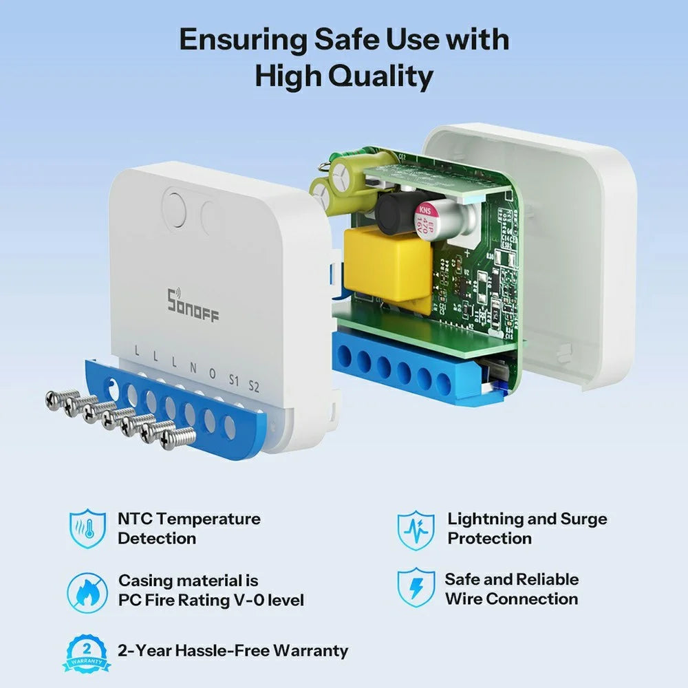SONOFF MINI-ZBDIM Zigbee Smart Dimmer Switch Module Wireless Lighting Control for LED  /  Incandescent  /  Halogen Light - White - 6