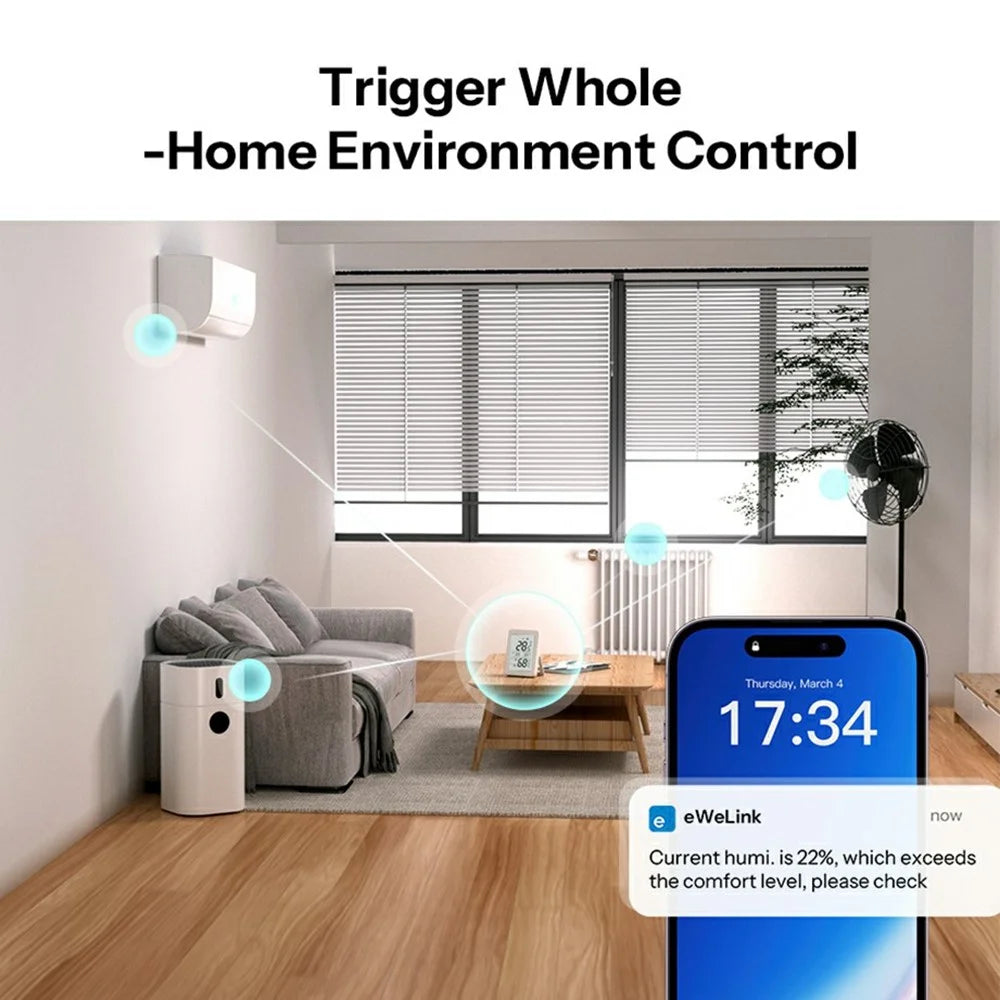 SONOFF SNZB-02DR2 Zigbee Temperature Humidity Sensor 3.6 Inch LCD Display Remote Monitoring Smart Home Integration - White - 7