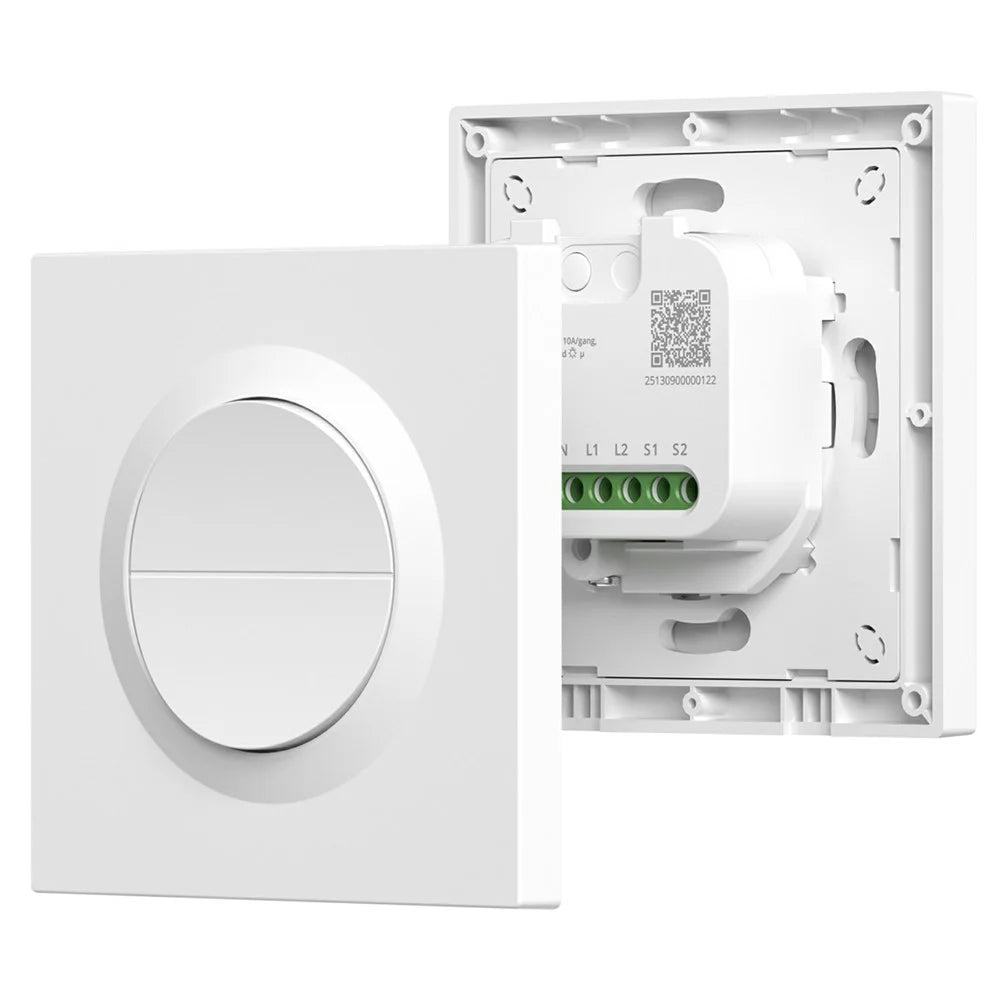 SONOFF Orb-MW2 MINI-2GS-E Matter Dual Smart Channel Switch WiFi Zigbee Compatible Relay Mode - White - 1