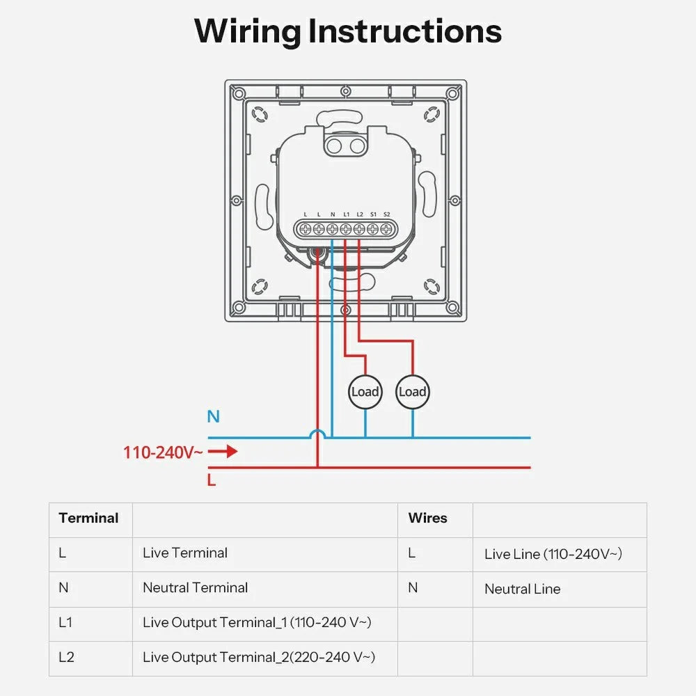 SONOFF Orb-MW2 MINI-2GS-E Matter Dual Smart Channel Switch WiFi Zigbee Compatible Relay Mode - White - 5