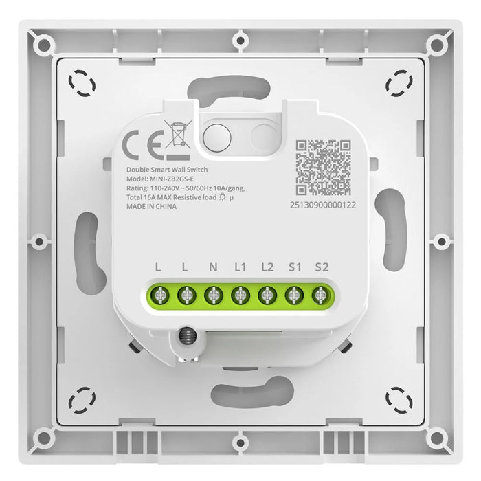 SONOFF Orb-ZBW2 MINI-ZB2GS-E Zigbee Smart Wall Switch Dual Channel Home Automation Signal Extender - White - 3