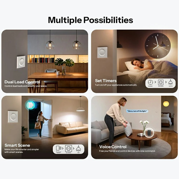 SONOFF Orb-ZBW2L MINI-ZB2GS-L-E Zigbee Dual Channel Smart Wall Switch No Neutral Required - White - 7