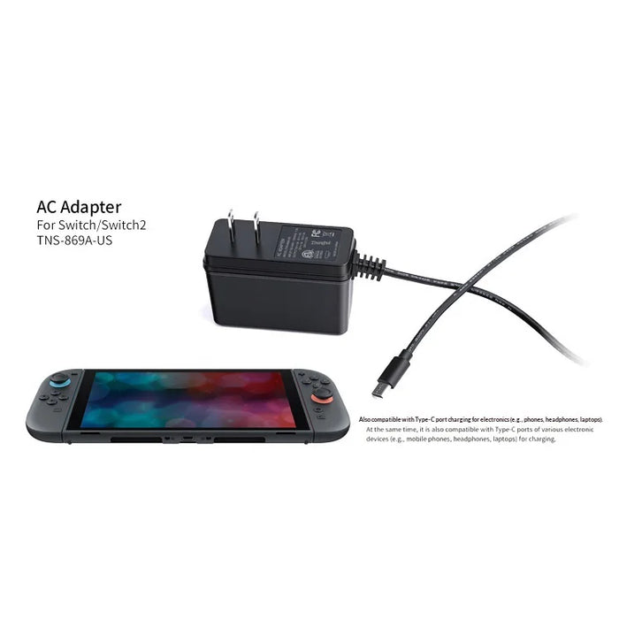 DOBE FOMIS ELECTRONICS TNS-869A 45W Fast Charger for Nintendo Switch 2 /Switch/OLED Console and Controllers USB-C Power Adapter - US Plug - 2