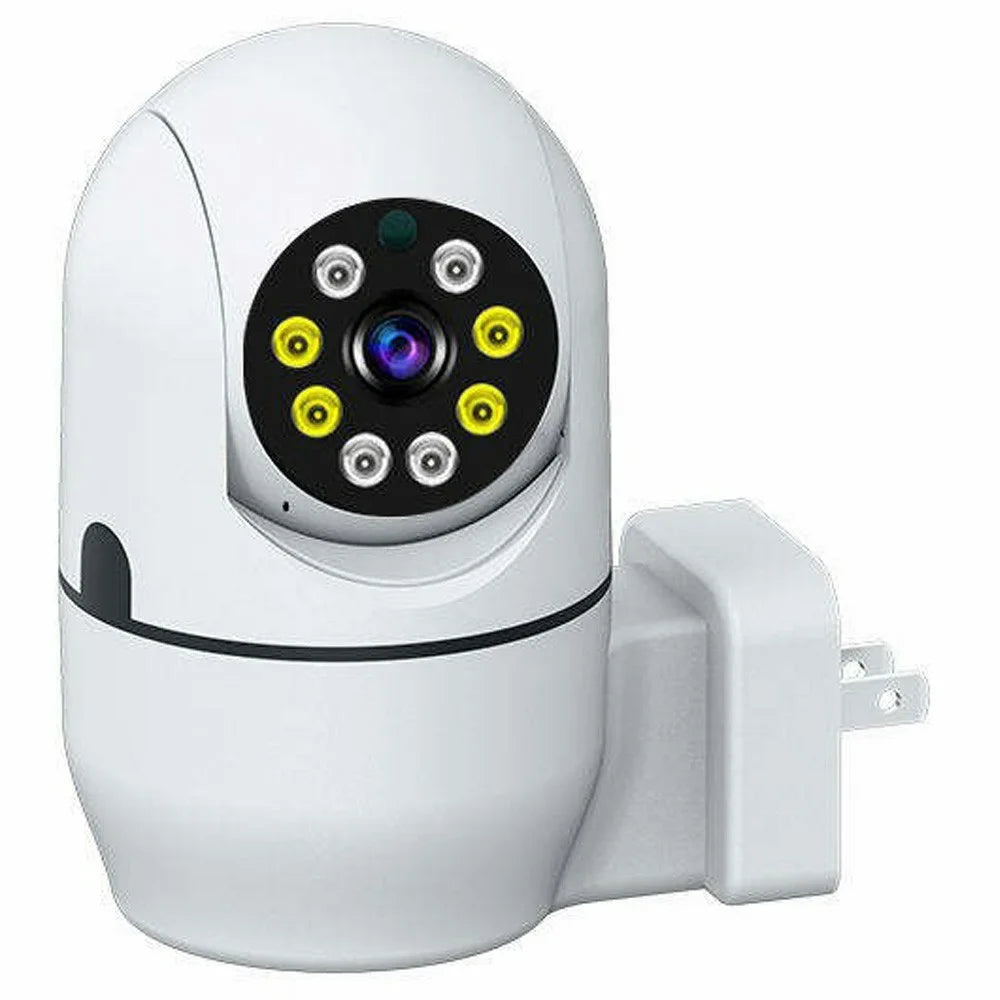 1080P HD WiFi Security Camera Plug-in Night Vision APP Control Camera Support AP / P2P Connection - White, EU Plug - 1