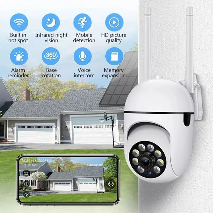 V380 WiFi PTZ Security Camera Night Vision Two Way Audio CMOS Sensor Monitor Camera - EU Plug  /  White - 2