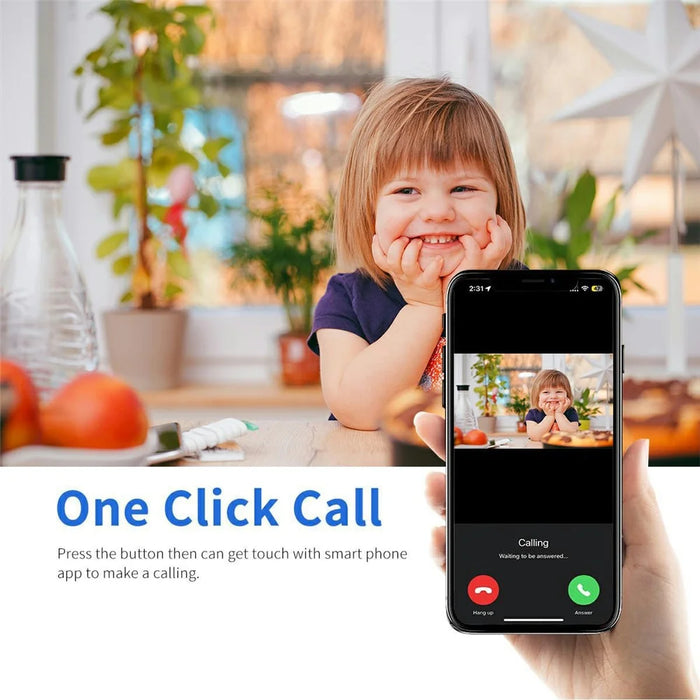 Wireless WiFi 3MP Baby Monitor Two Way Talk Humanoid Detection One Click Call Night Vision Security Camera - White  /  EU Plug - 4