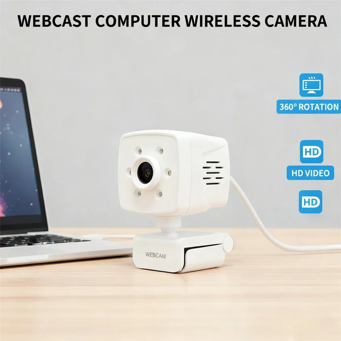 1080P Indoor IP Camera Wireless WiFi Security Camera with Night Vision / Two Way Audio - White - 3