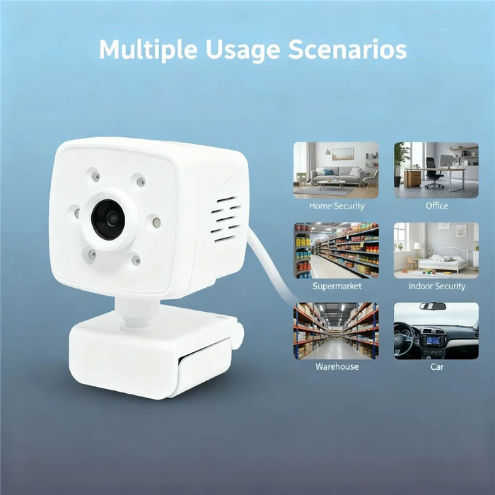 1080P Indoor IP Camera Wireless WiFi Security Camera with Night Vision / Two Way Audio - White - 4