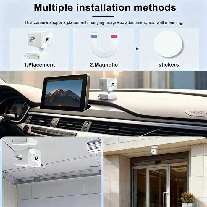 1080P Indoor IP Camera Wireless WiFi Security Camera with Night Vision / Two Way Audio - White - 7