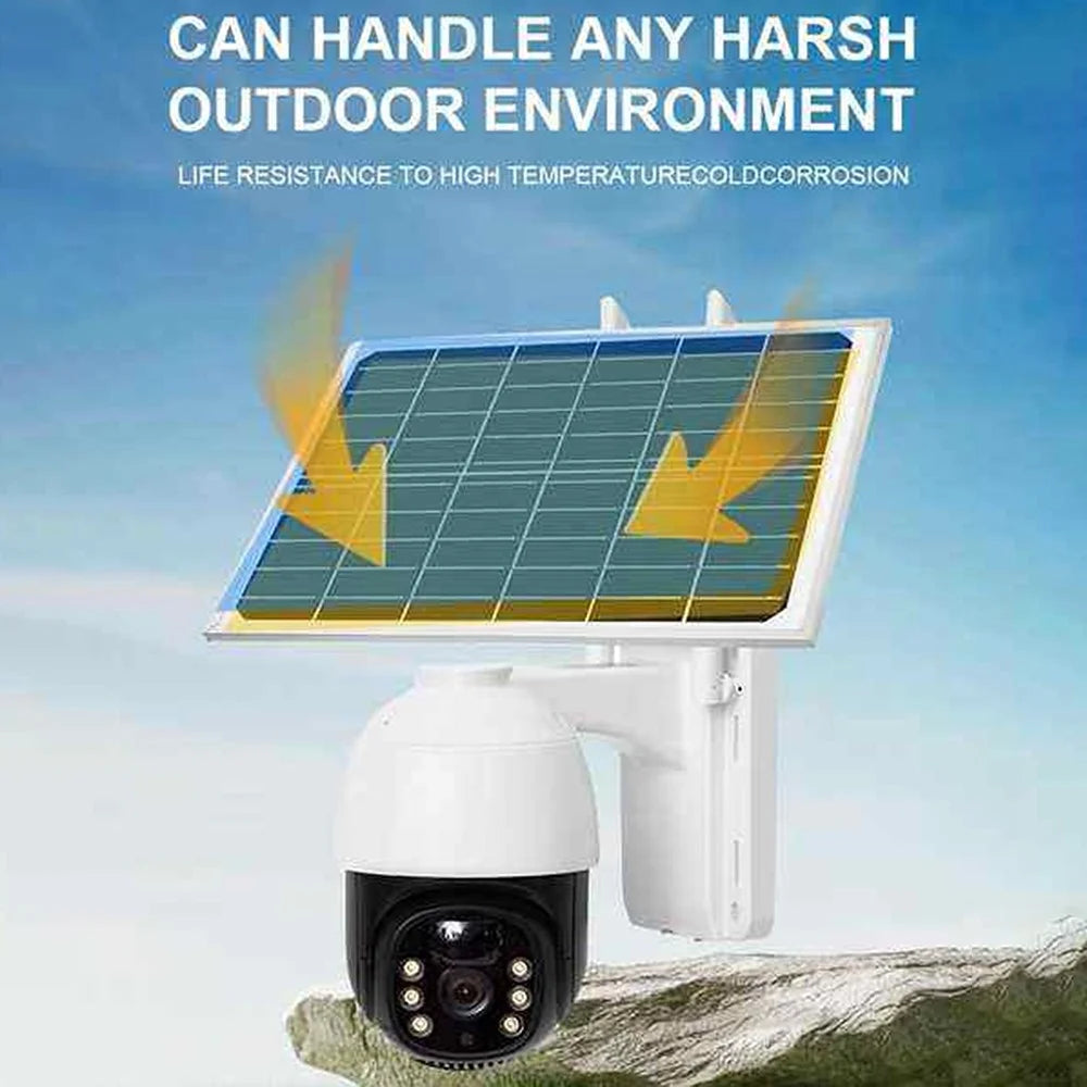 V380 4G Solar Powered PTZ Security Camera PIR Motion Detection Night Vision Outdoor Wireless Surveillance Camera - EU Version - 3
