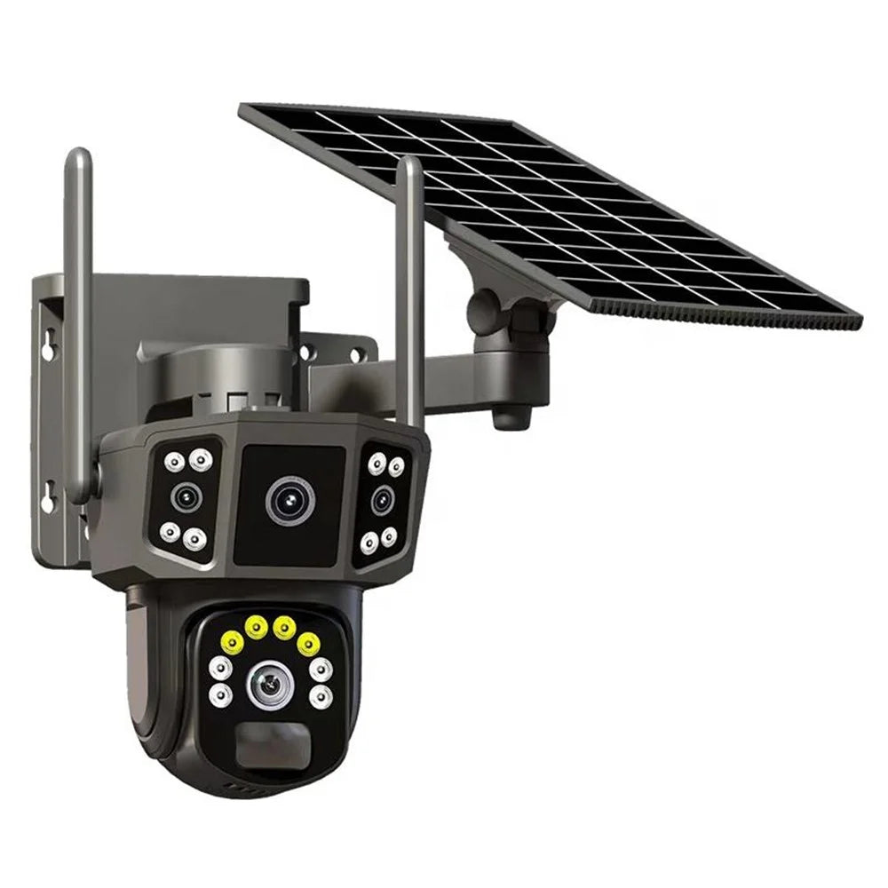 QL18 Dual Lens Waterproof Outdoor Solar Security Camera AI Detection Night Vision WiFi Surveillance Camera - 1