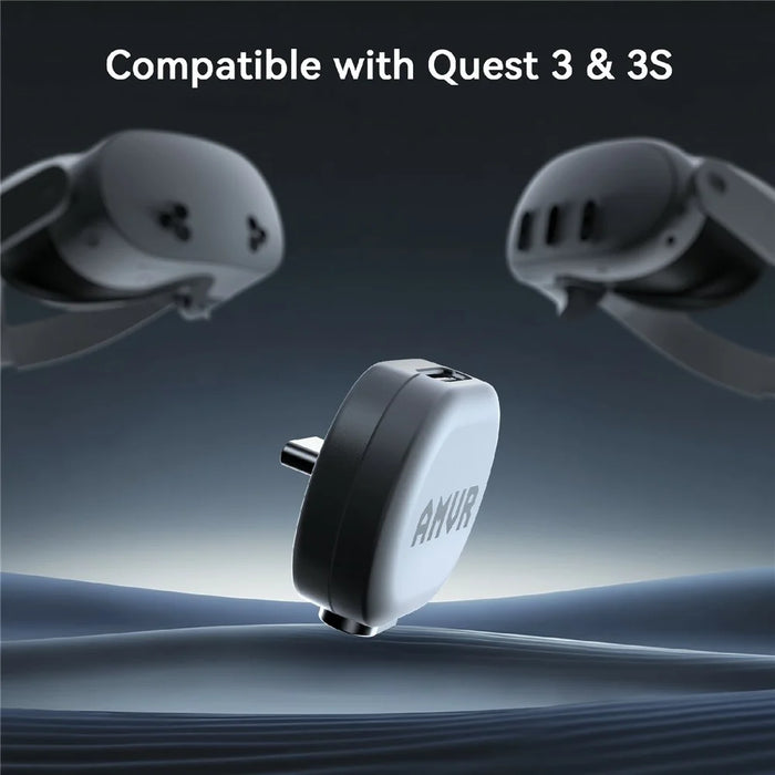 AMVR CK1 1.2m Magnetic Charging Cable for Quest 3  /  3S  /  Pro VR  Headset 18W Fast Charging Type-C Cable with Adapter - 7