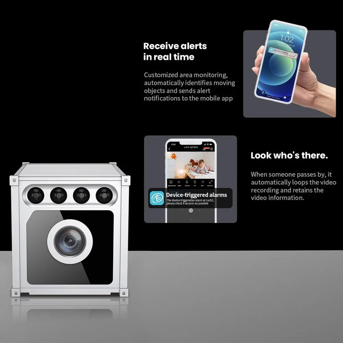 W05 Container Design Mini WiFi Camera Human Body Detection 1080P HD Night Vision Security Camera - White - 5