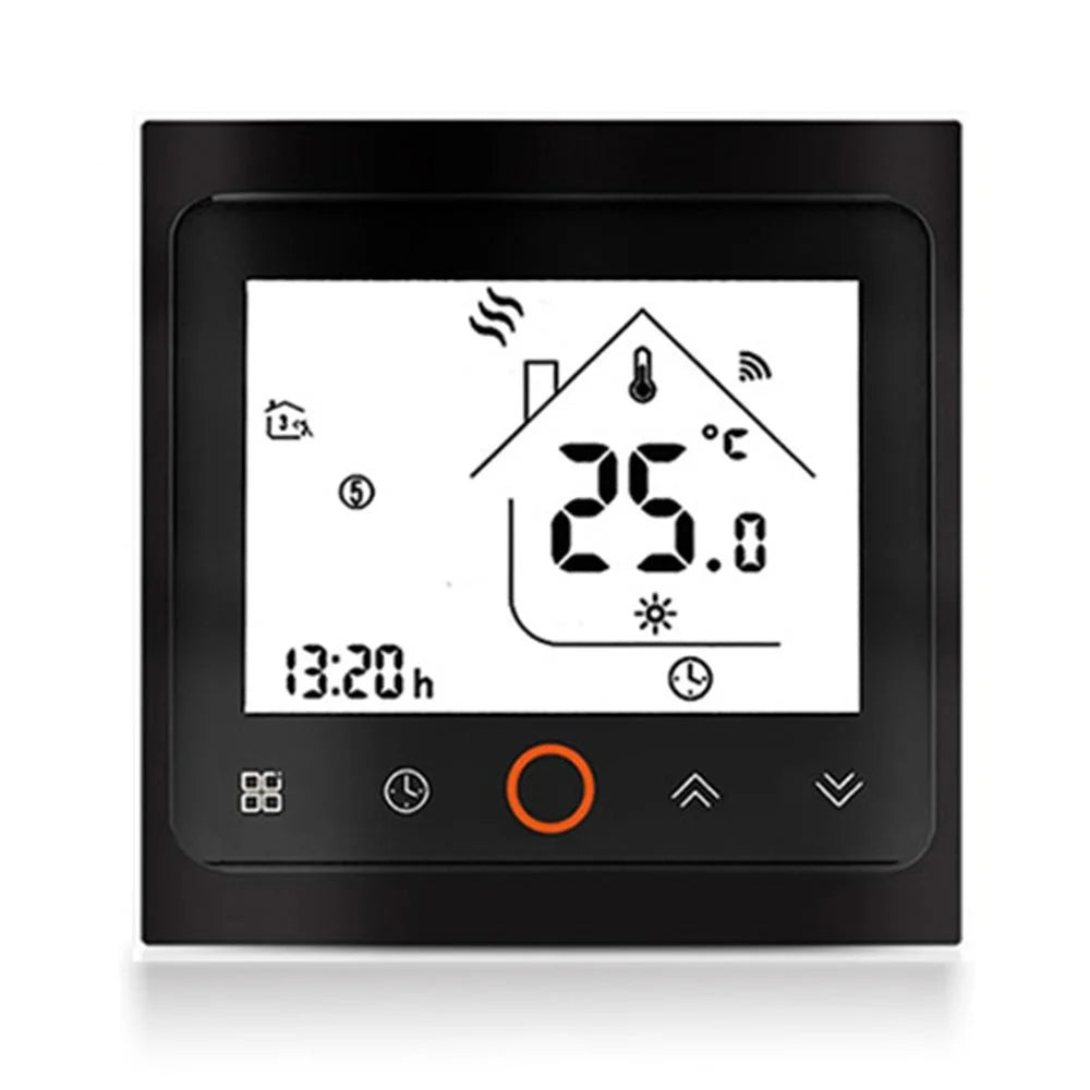 BHT-002GBLZB ZigBee Smart Thermostat Precise Temperature Control LCD Touch Screen Heating Controller - Black - 1