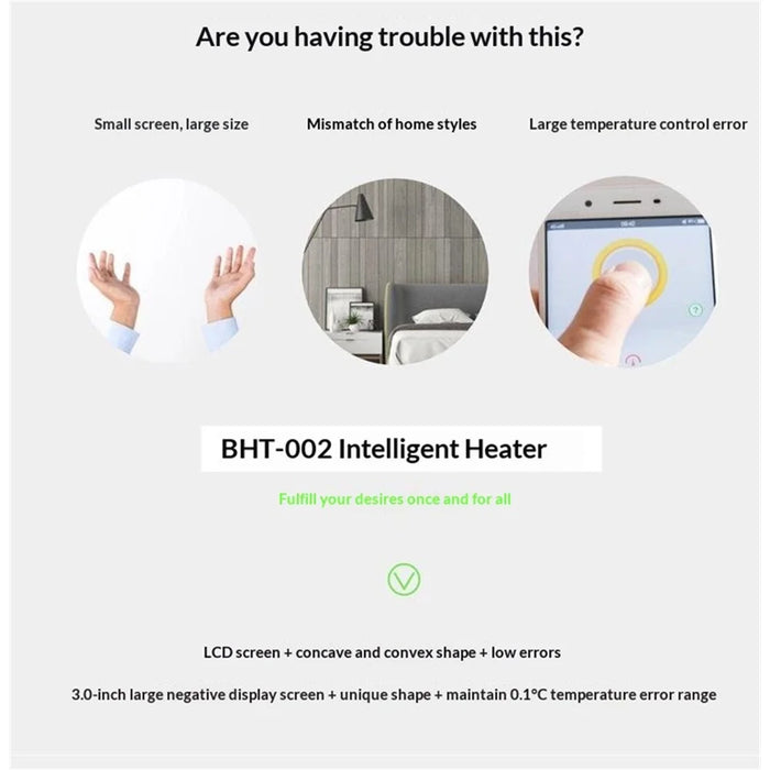 BHT-002GBLZB ZigBee Smart Thermostat Precise Temperature Control LCD Touch Screen Heating Controller - Black - 7