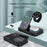 Foldable Wireless Charger Stand for Phone/Watch/Earbuds 15W Fast Charging Station - Black - 3