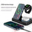 Foldable Wireless Charger Station with Ambient Light 15W Fast Charging Dock for iPhone / Apple Watch / AirPods - Black - 2