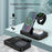 Foldable Wireless Charger Station with Ambient Light 15W Fast Charging Dock for iPhone / Apple Watch / AirPods - Black - 3