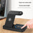 Foldable Wireless Charger Station with Ambient Light 15W Fast Charging Dock for iPhone / Apple Watch / AirPods - Black - 5