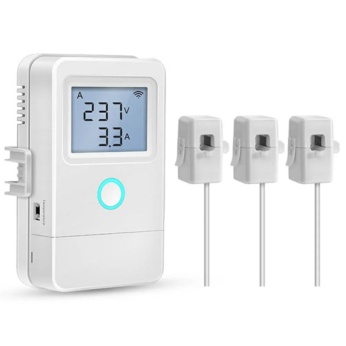 PW03 3-Phase WiFi Smart Energy Meter with LCD Display Temperature Alarm Smart Energy Monitor for Home Industrial - 1