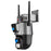 V380 WiFi Dual Lens Dual Screen Security Camera 2MP+2MP HD Outdoor Wireless PTZ IP Surveilance Camera with Night Vision - EU Plug - 1