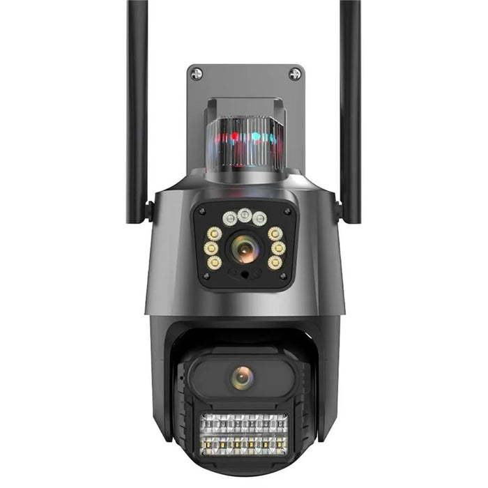 V380 WiFi Dual Lens Dual Screen Security Camera 2MP+2MP HD Outdoor Wireless PTZ IP Surveilance Camera with Night Vision - EU Plug - 5