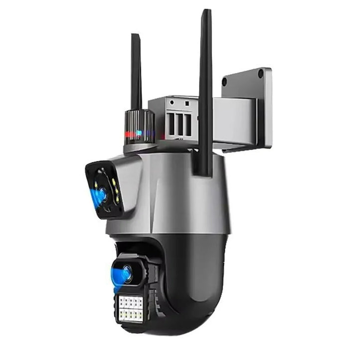 V380 4G Dual Lens Dual Screen Security Camera 2MP+2MP HD Outdoor Wireless PTZ IP Surveilance Camera with Night Vision - EU Plug - 1