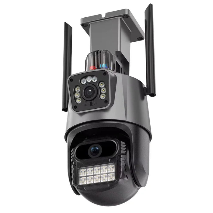 V380 4G Dual Lens Dual Screen Security Camera 2MP+2MP HD Outdoor Wireless PTZ IP Surveilance Camera with Night Vision - EU Plug - 4