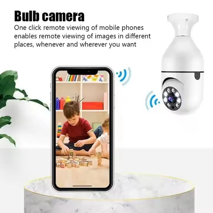 WiFi Bulb Security Camera Wireless 360° Panoramic Night Vision Surveillance Camera for Home - 4