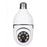 E27 Bulb Camera 360 Degree Pan 1080P Full HD Wireless Security Monitor Night Vision WiFi Camera - White - 1