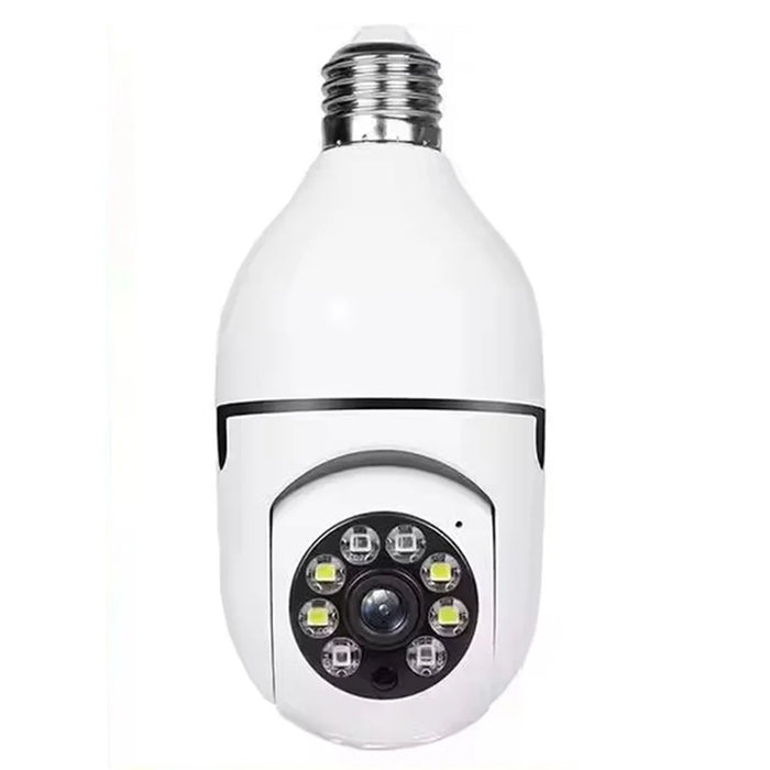E27 Bulb Camera 360 Degree Pan 1080P Full HD Wireless Security Monitor Night Vision WiFi Camera - White - 1