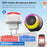 MG-BJQ001 Smart WiFi Siren Alarm 105dB Plug-In Security Alarm Sensor with 24 Voice Alerts and RGB Warning Light - Black  /  EU Plug - 5
