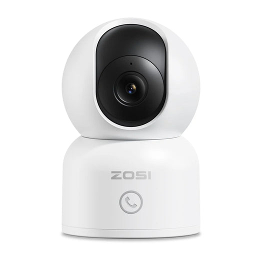 ZOSI C518 4K Security Camera WiFi 355 Degreee Pan 75 Degree Tilt Pet Baby Monitor Auto Tracking AI Human Pet Detection Night Vision Two Way Audio Indoor Safety Camera (No Memory Card) - White - 1