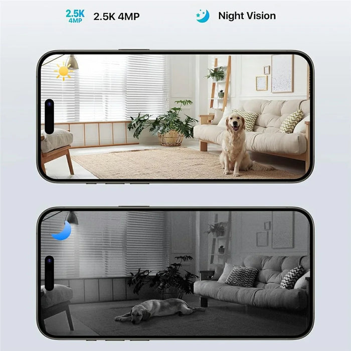 ZOSI C519M 4MP Smart WiFi Security Camera 360 Degree Pan 90 Degree Tilt 1.44 Inch Screen Two-way Video Call Person Detection Night Vision Safety Camera for Home Baby Pet Monitor - White - 5