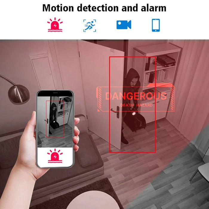 V380 Solar Powered Security Camera Night Vision 3MP HD Outdoor WiFi Surveillance PTZ Camera - White - 7