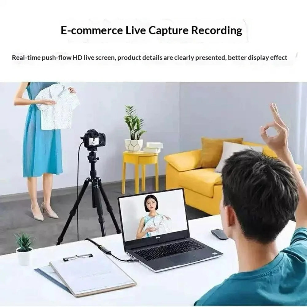 UGREEN 40189 CM489 HD Video Capture Card USB-A + Type-C Dual Interface 4K Input 1080P Output - 3