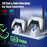 8043 Cooling Stand Dual Controller Charging Station for PS5  /  PS5 Slim  /  PS5 Pro RGB LED Lights Game Storage Rack - White - 3