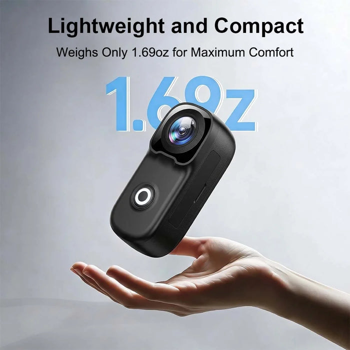 mz02 4K Mini Action Camera 156 Degree Wide Angle WiFi 6-Axis Gyro Stabilization IP65 Waterproof Sports Camera with Type-C Cable (No Memory Card) - Black - 7