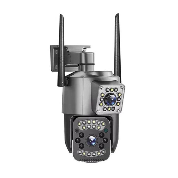 WiFi APP Dual-Lens Security Camera 2MP+2MP Outdoor Waterproof Full Color Night Vision IP66 Weatherproof Safety Camera - EU Plug - 1