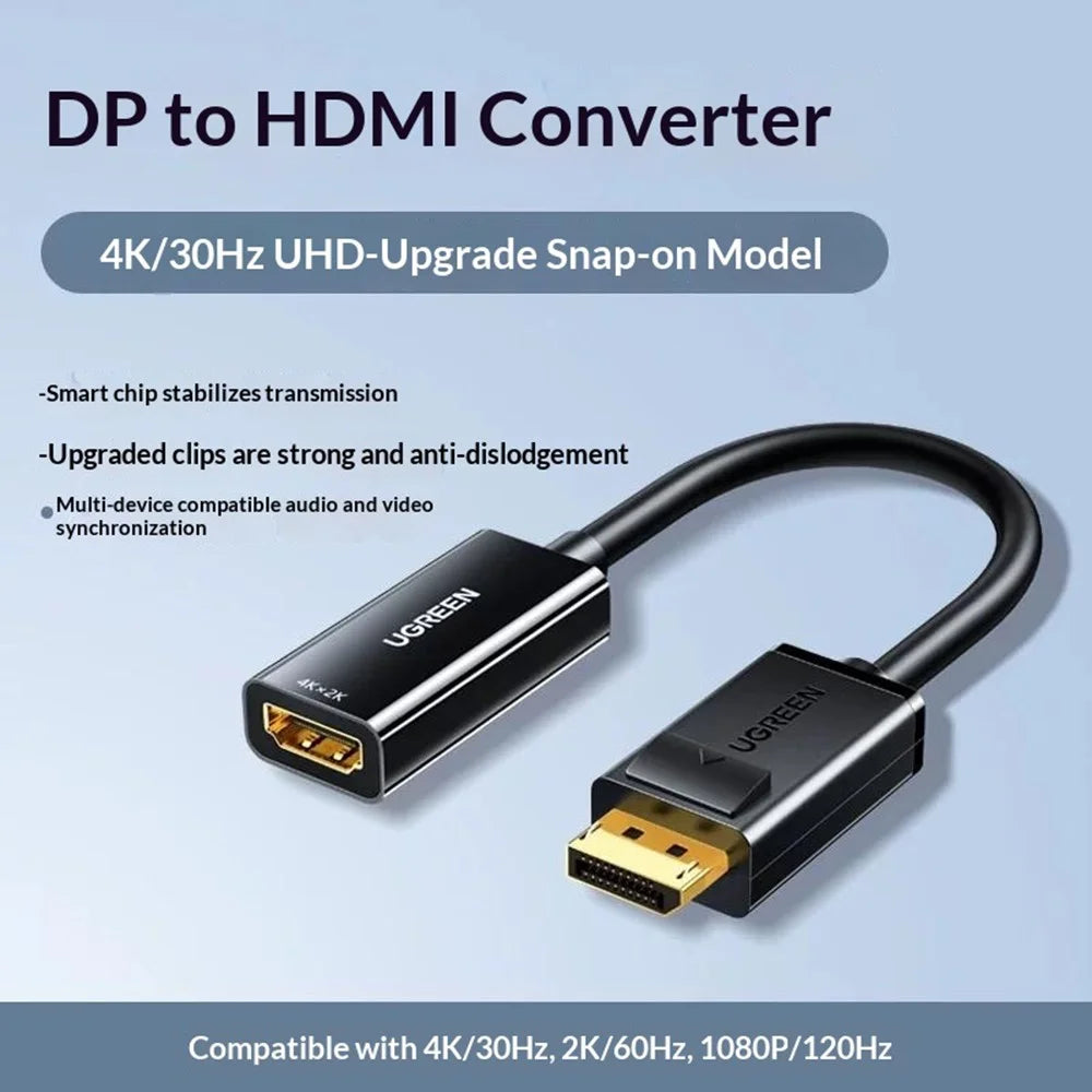 UGREEN MM137 40363  DisplayPort to HD Adapter 4K@30Hz DP to HD Converter for Monitor TV Projector (Chinese Version) - 3