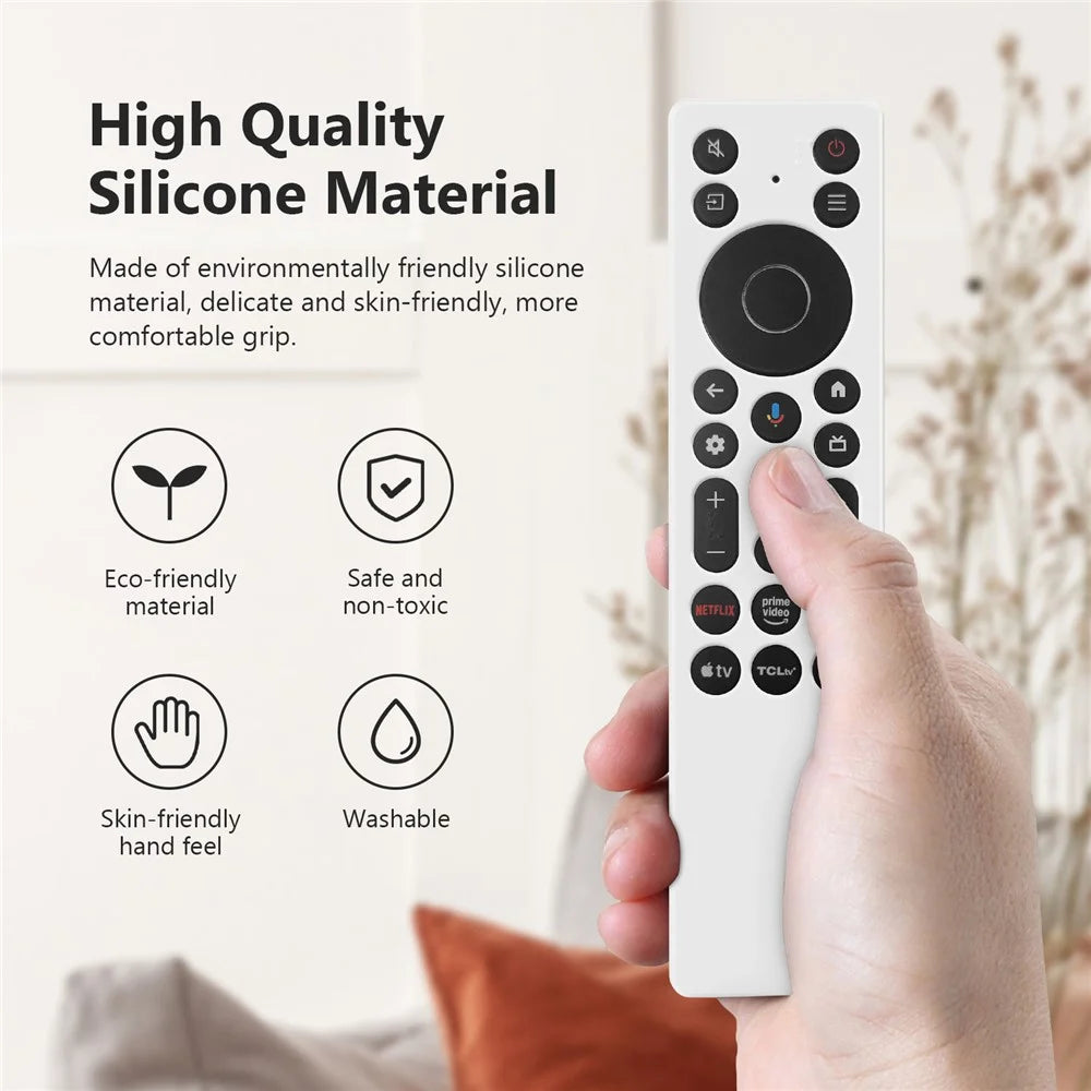 Silicone Case for TCL RC923A  /  RC813A Remote Control Shockproof Anti-slip Diamond Texture Protective Cover - Red - 6