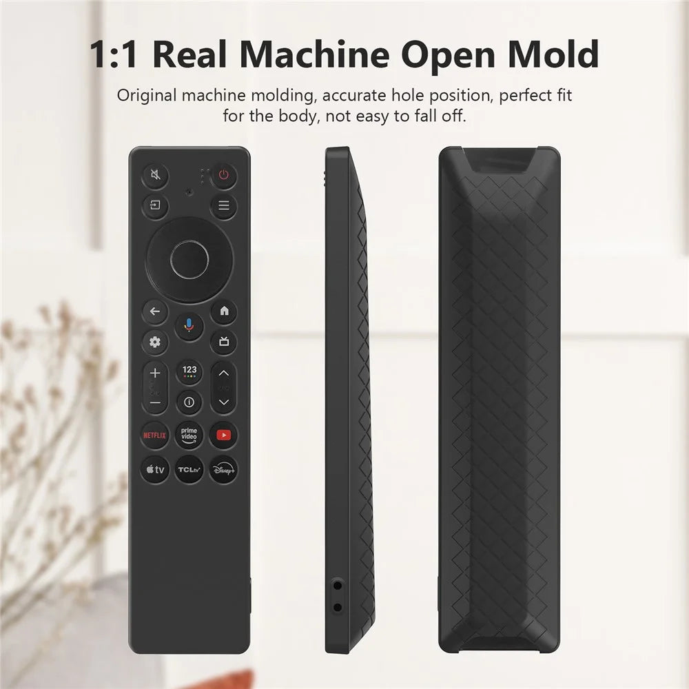 Silicone Case for TCL RC923A  /  RC813A Remote Control Shockproof Anti-slip Diamond Texture Protective Cover - Red - 7